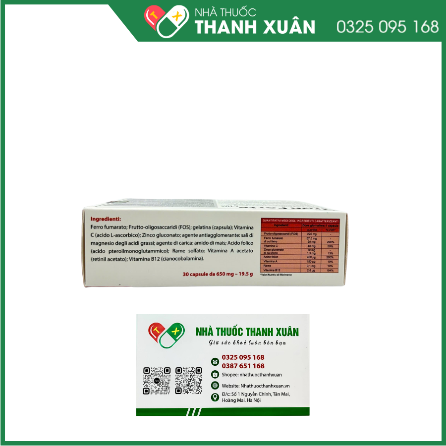 Iron Forte Plus - Bổ sung Sắt, acid folic, vitamin A, vitamin B12 và vitamin C